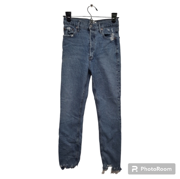 Agolde Nico High Rise Straight Button Fly Jeans Womens Size 25 - Picture 3 of 10